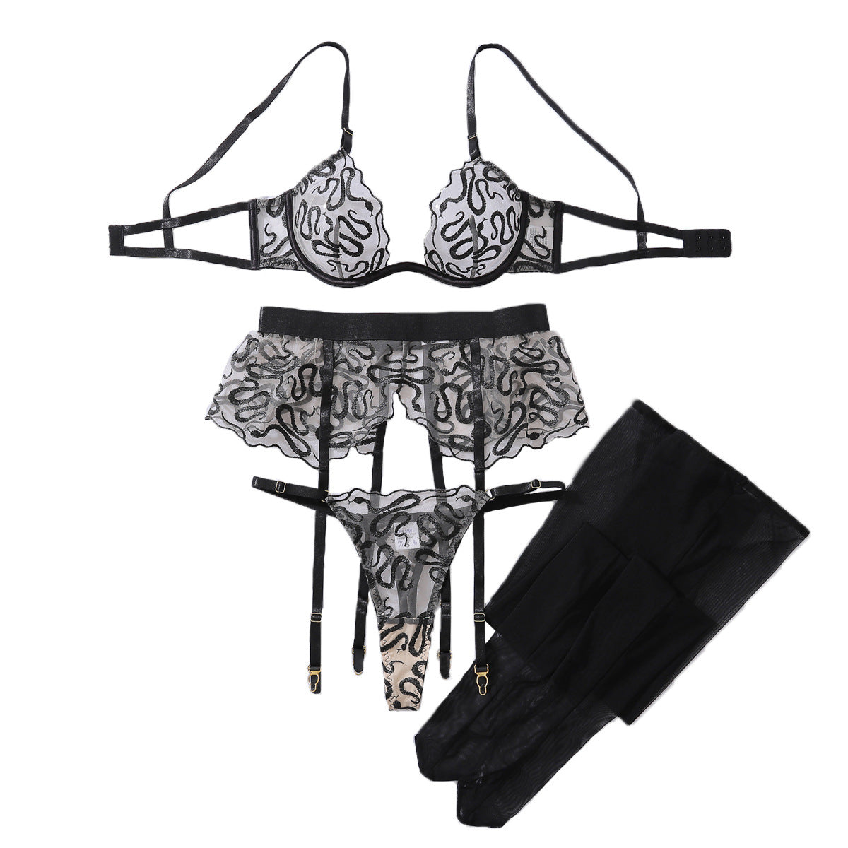 The Medusa 5 Piece Lingerie Set