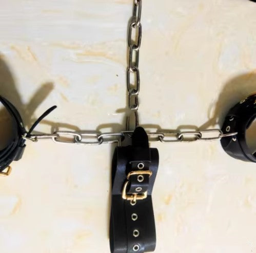 No Bounds BDSM Cuff & Collar Restraint Leather