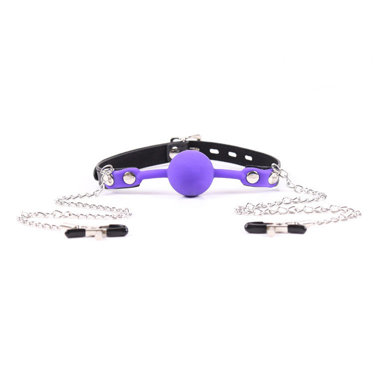 Screaming Whisper Gag & Clamp Set