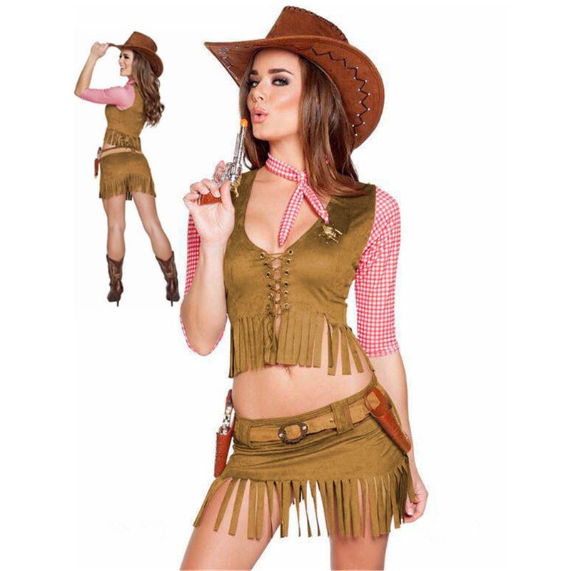 Wild Wild West Sheriff Cowgirl Cowboy Costume