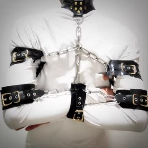 No Bounds BDSM Cuff & Collar Restraint Leather